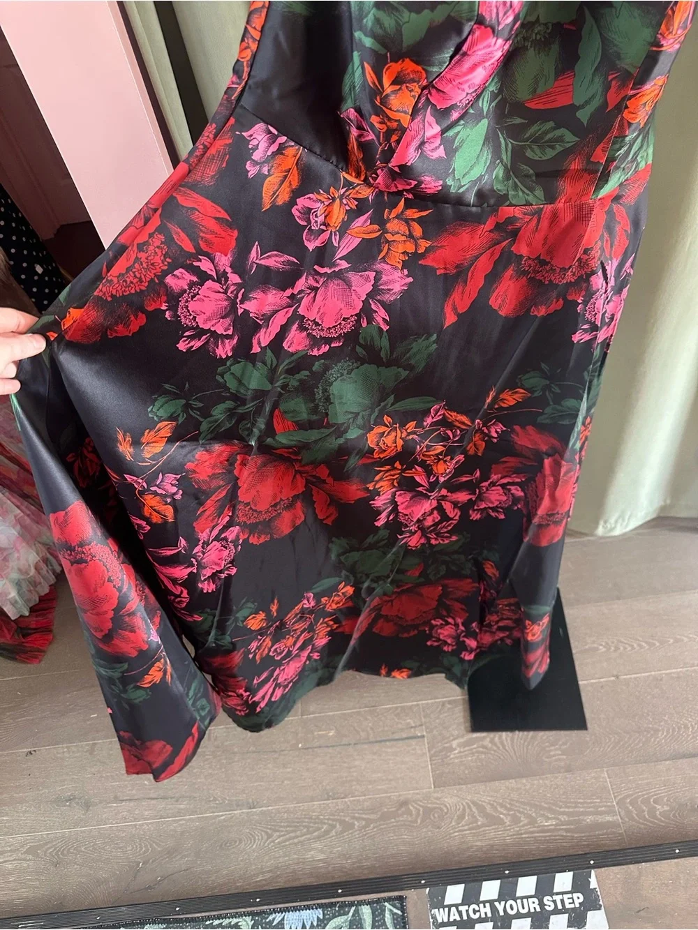 Hutch Cassandra One-Shoulder Black Floral Maxi Dress - Picture 4 of 7